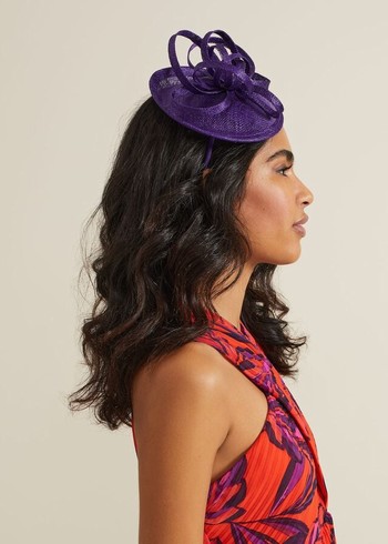 Phase Eight Twist Disc Fascinator Hats Purple Canada | JVKESL-845